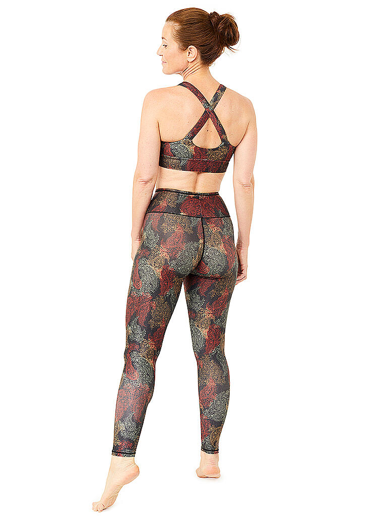 MANDALA Damen Yoga Tight Printed Rot